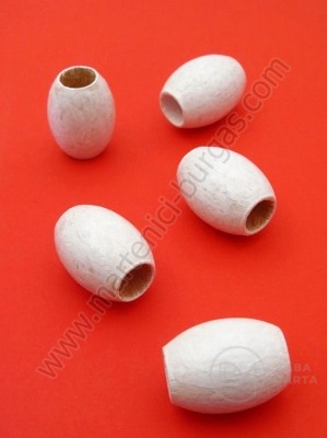 Cilindru din lemn alb 18x14mm gaură 7mm 1 pachet 40g ~38 buc 321272