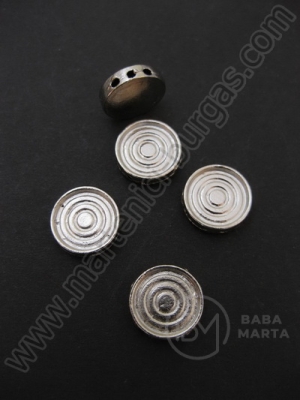 Mărgele metallice de culoare argintie 12x3mm 1 buc 9776