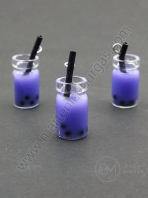 Pendant sticla borcan 18x10mm cu smoothie de fructe 1 pachet 2 bucati 335486