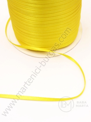 Panglică de satin galbenă 3mm, 20 meters, 451194