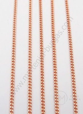 Lanț din alamă 2x1x0.5mm color auriu roz 1 metru 302139