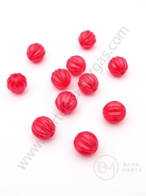 Mărgele în relief 10mm perla roșie 1 pachet 40g ~89 buc 312099