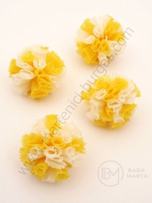 Pompom textil ~25mm bicolor 1 pachet 10 buc 461385