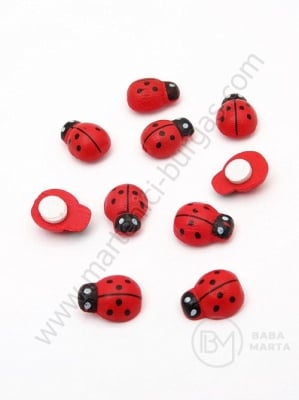 Buburuza din lemn cu lipici 8x11mm 20 pieces 181279