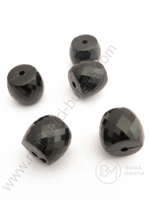 Figurină neagră 13x15mm gaură 2mm 40g ~16buc 311478