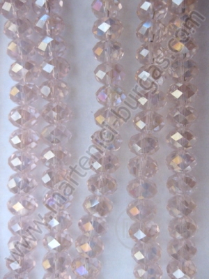 Cristal 6x4mm curcubeu roz 41cm ~90 buc 1 buc 342135