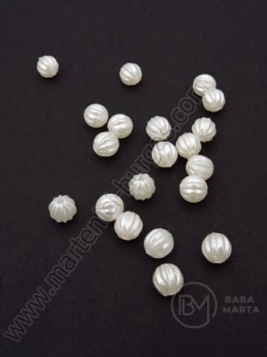 Margele în relief 6mm gaură perlă 1mm 1 pachet 40g ~380 buc 312367
