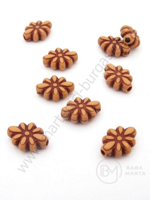 Mărgele 11x8x3.5mm imitație lemn gaură 1.5mm 1 pachet 40g ~186 buc 312663