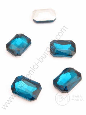 Piatra de sticla (cristal) 14x10x5mm alabastru pentru incrustare 1 buc 151237