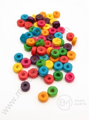 Șaibă din lemn 6x3mm colorată 1 pack 40g ~700 pcs 321022