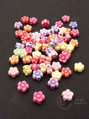 Floare 7x4mm colorată gaură 1.5mm 1 pachet 40g ~390 buc 312430