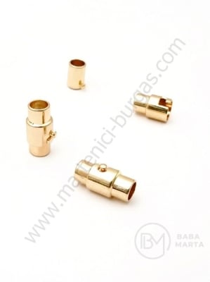 Închizator magnetică 8x16mm aurie gaură 5mm 1 buc 302011