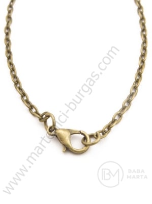 Lanț metalic (collier) 4x3x1mm bronz antic 1 buc 301075