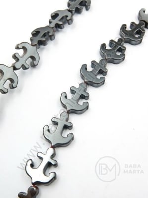 Hematit 13x11x3mm gaură de ancorare nemagnetică 1mm ~33 buc ~41cm 1 buc 352971