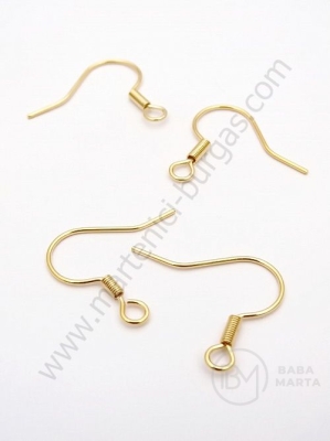 Suporturi cercei 18mm OȚEL (304) placat cu aur 4 buc 305680