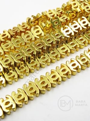 Hematit 8x6x3mm, nemagnetic, culoare aurie, gaură 1mm ~60 buc ~40cm 1 buc 352969