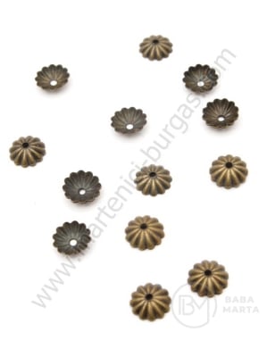 Capac metalic 6x2mm culoare bronz antic 1 pachet 200 buc 301810