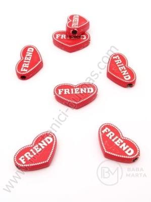 Inimă roumă 19x11.5x4mm Brad argintiu FRIEND 1 pachet 40g ~63 buc 312164