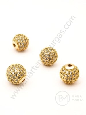 Margele 10mm cu cristale forjate, 1 bucată 307547