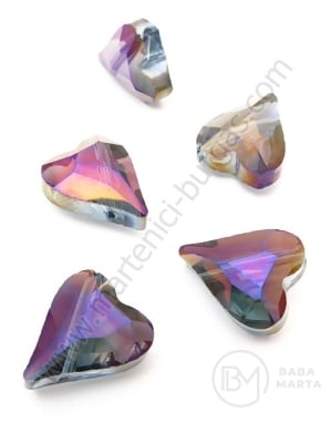 Miez de sticlă 17x14x8mm arc galvanizat fațetat 1 buc 335260