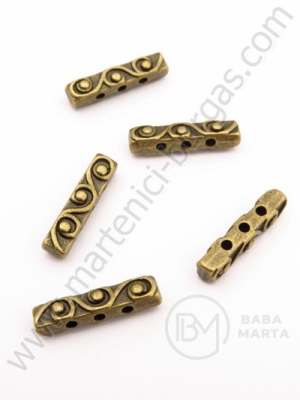 Separator metalic 18x5x4mm culoare bronz antic 10 buc 301029