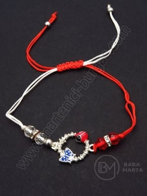 Mărgele metallice Martenitsa și cristale 1 pachet 12 buc 104593