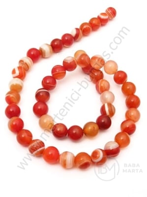 Bilă de agate dungat 8mm ~48 pieces 1buc. 351303