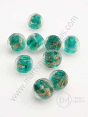 Mărgele de sticlă 12mm gaură lampwork 2mm 1 buc 335191