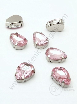 Pietriș acrilic 10x14mm roz în coș metalic 1 pachet 10 buc 151504