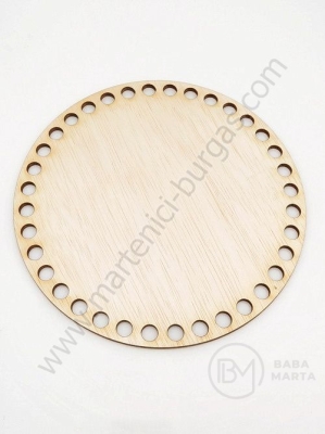 Bază de lemn 200x3mm pentru tricotat și decorat, găuri 10mm, 1 bucată 182300