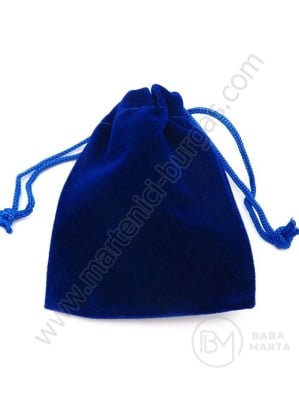 Geanta bijuterii 7x9cm catifea albastră 1 pachet 5 buc 461440
