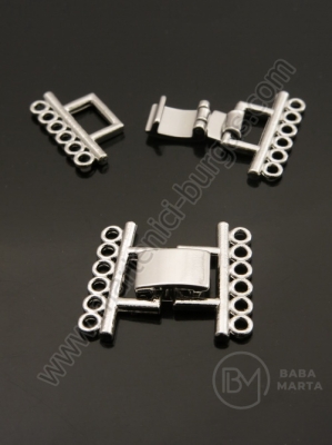 Închizatore metalică 23x20x4mm argintie 2 bucăți 1 set 301336