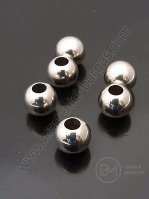 Lama otel 10x9mm argintie gaura 3.5mm 1 pachet 5 buc 307460