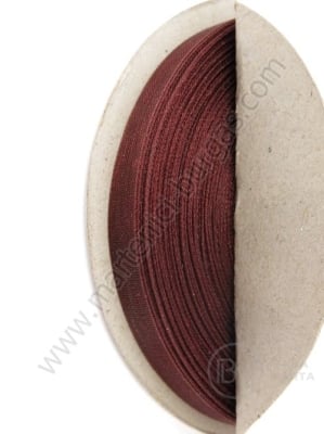 Panglică organza 6mm maro dark ~22 meters 451040