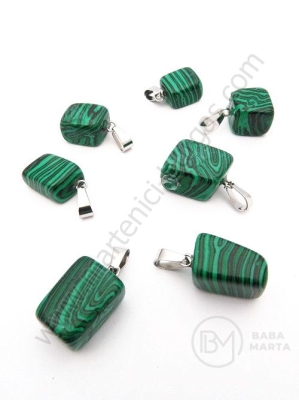 Pandantiv Malachit 15~35x10~20x5~15mm 1 buc 355562