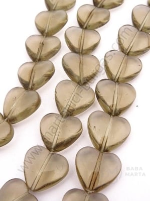 Inimă de sticlă 14mm ~24 bucăți gaură 1.5mm 1 bucată 343626