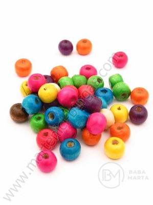 Bilă de lemn 8x7mm Mix 1 pachet 40g ~250 buc 321104