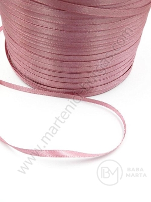 Panglică de satin 3mm roz cenușiu 20 metri 451618