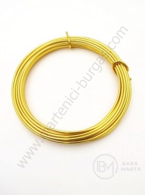 Sârmă de aluminiu 2mm culoare aurie 1 pachet ~5 metri 141209