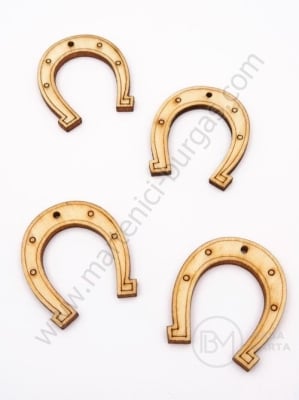 Potcoavă din lemn 24x22mm hole 1mm 1 pack 10 pcs 182308