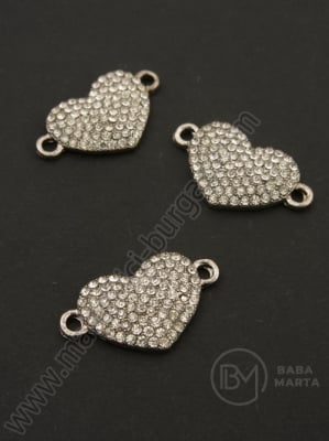 Element de conectare cristal metalic 23x13mm 1 pachet 5 buc 309764