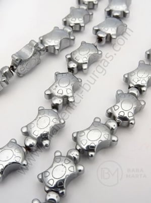 Broască țestoasă hematită 14x9x5mm culoare argintie ~30 buc 1 buc 352574