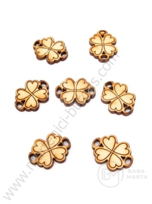 Trifoi din lemn 20x15mm hole 3x2mm 1 pachet 10 buc 181562