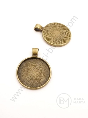 Pendantiv 35x27mm base bronz antic pentru installation 25mm 1 pachet 3 buc 306814