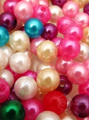 Perlă plastic 10mm Mix 1 pachet 40g ~81 buc 312575