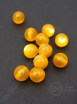 Mărgele ochi de pisică 10mm aurii 1 pachet 50 buc 312120
