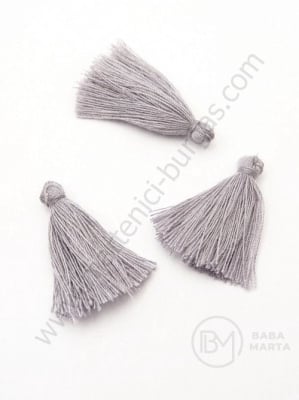 Pandantiv cu franjuri si ciucure 30mm grey 1 pachet 10 buc 181174