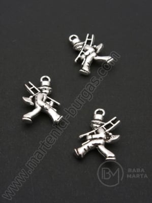 Pandantiv Coș de fum 20x15mm culoare argintie 1 pachet 10 buc 306091