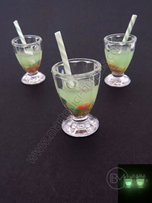 Lampă suspendată 25x17mm sticla plastică cu cocktail 1 pachet 2 buc 335617
