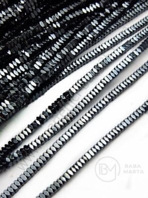 Hematit ~2x~1mm gaură nemagnetică 1mm ~320 bucăți ~40cm 1 greutate 353134